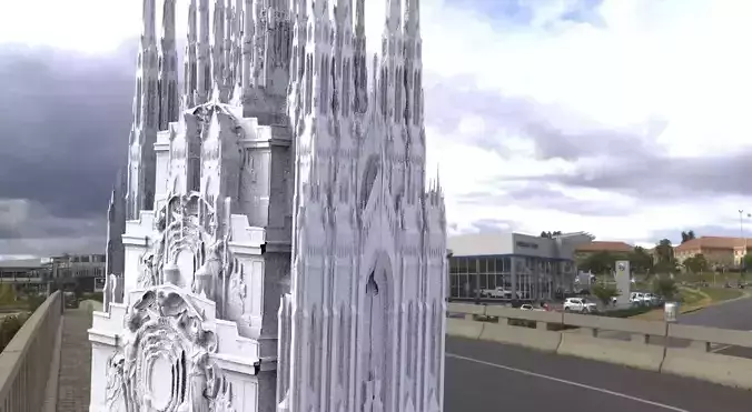 Steampunk cathedral tower grand version 1 3D model