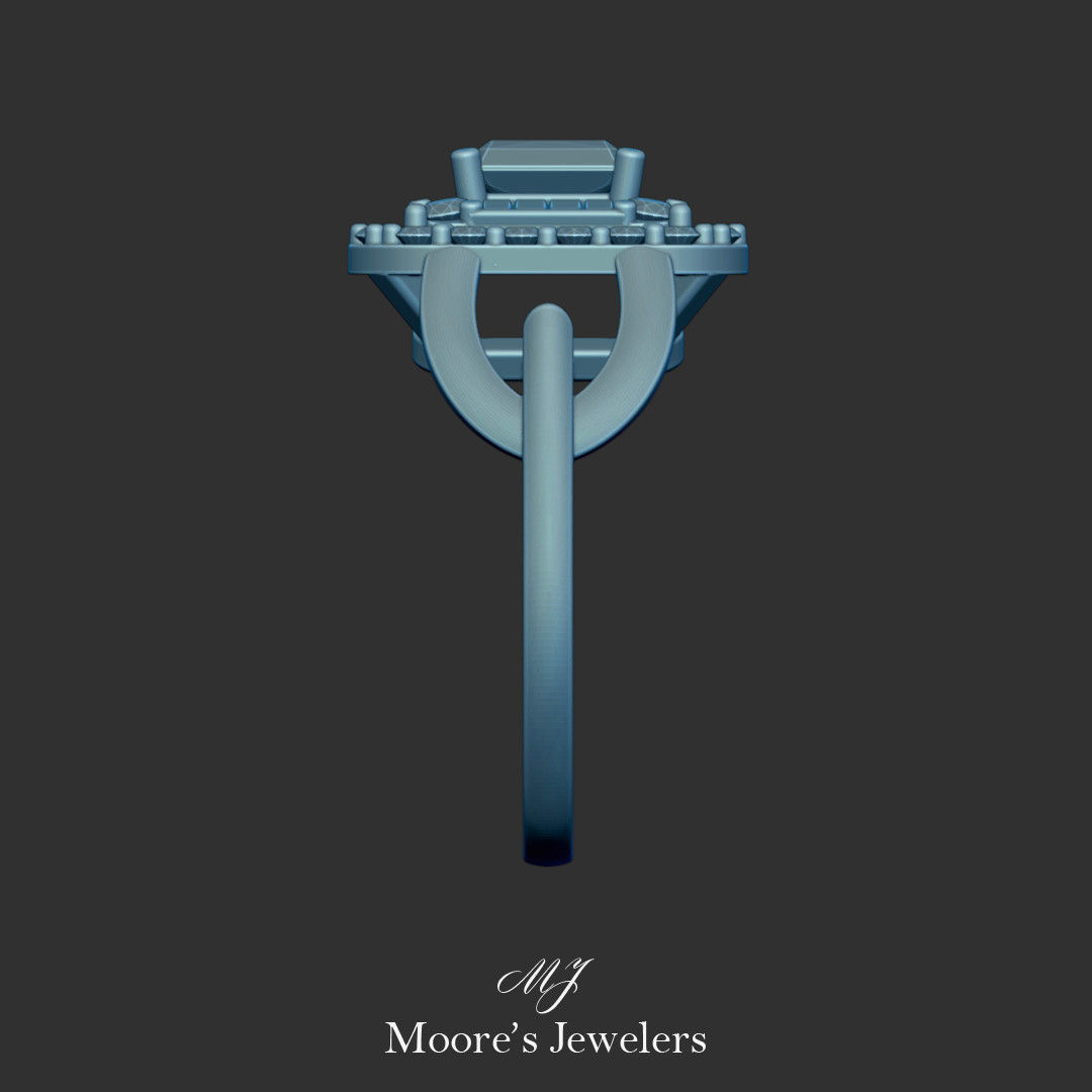 Diamond Cocktail Ring 3d Model 3D print model_7