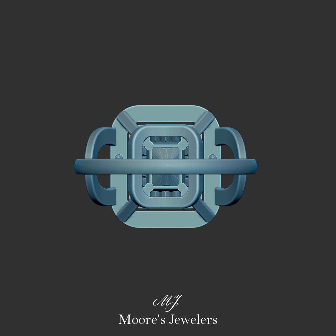 Diamond Cocktail Ring 3d Model 3D print model_8