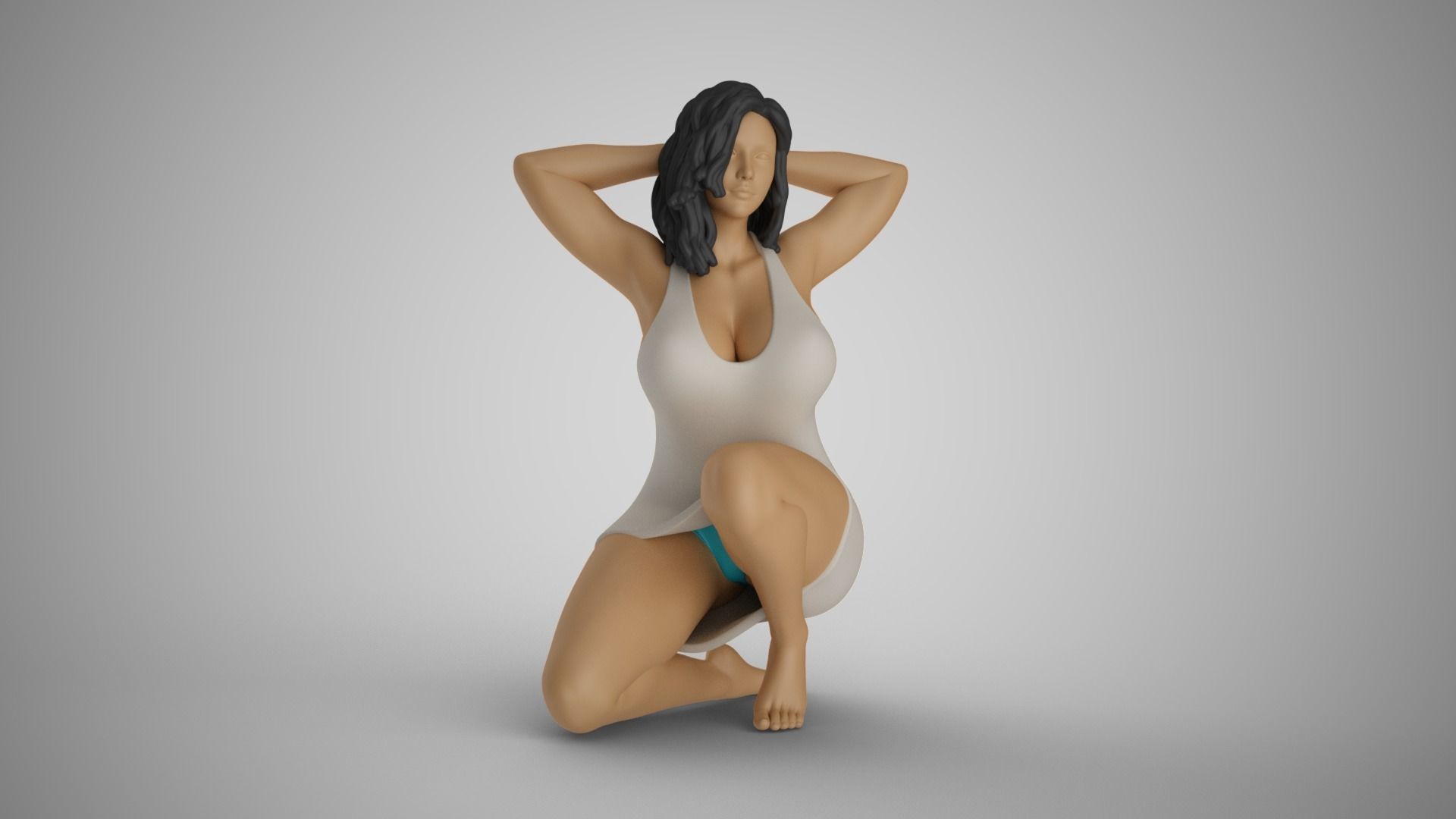 Girl Showing Herself 6 3D print model_4
