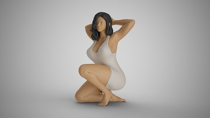 Girl Showing Herself 6 3D print model