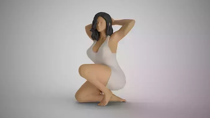 Girl Showing Herself 6 3D print model