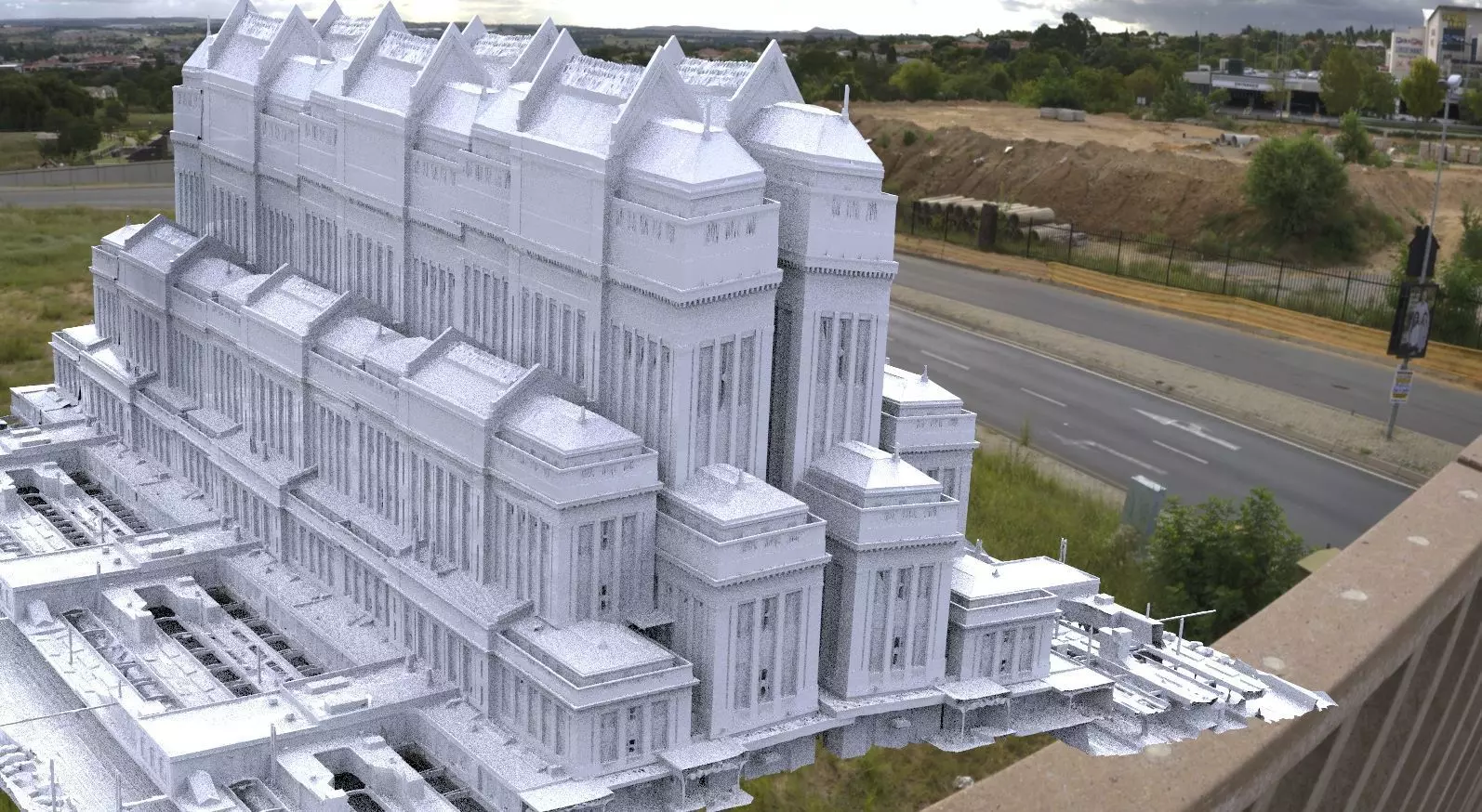 Train Station City capital 3D model_0