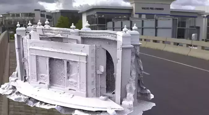 Shop wall ruined stone