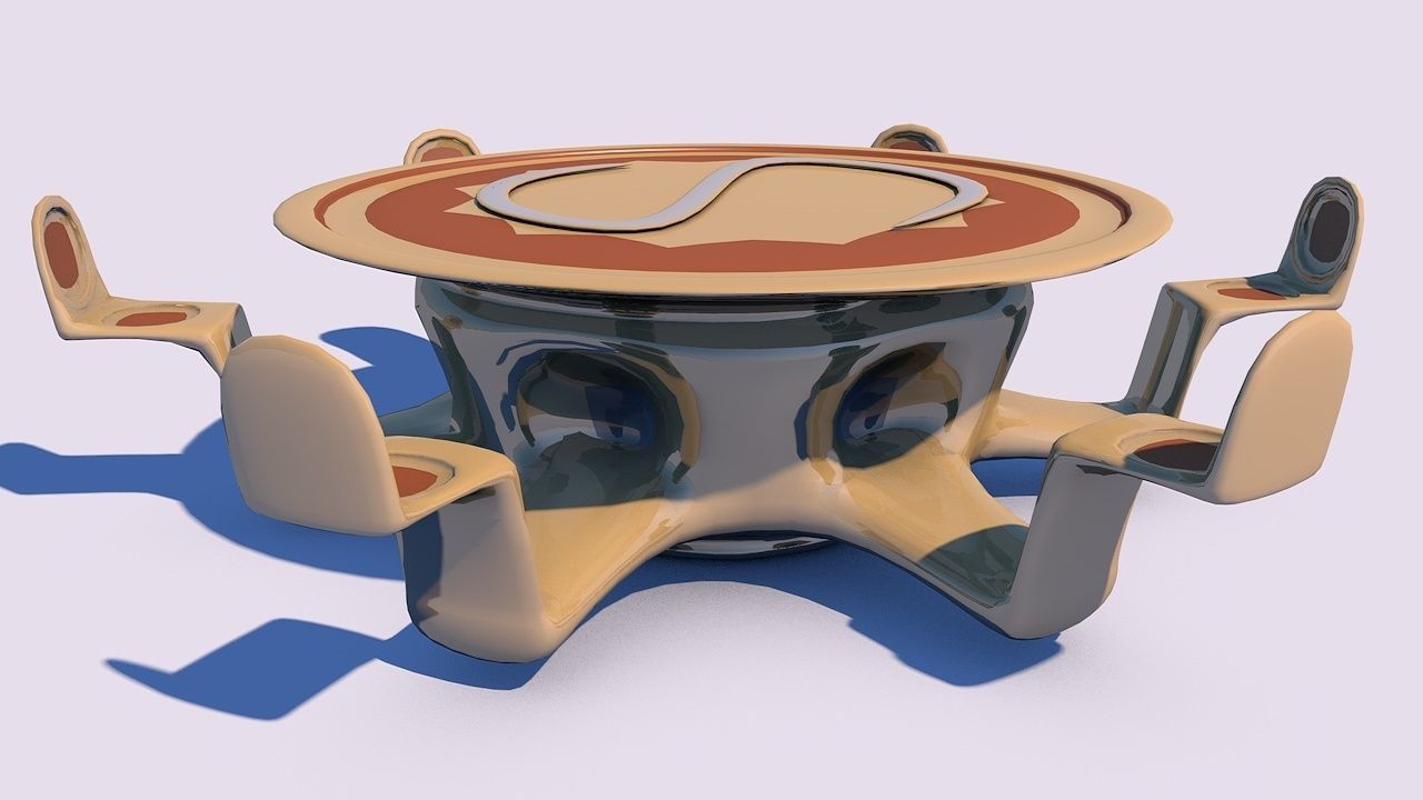 SCI FI SEATS Low-poly 3D model_8