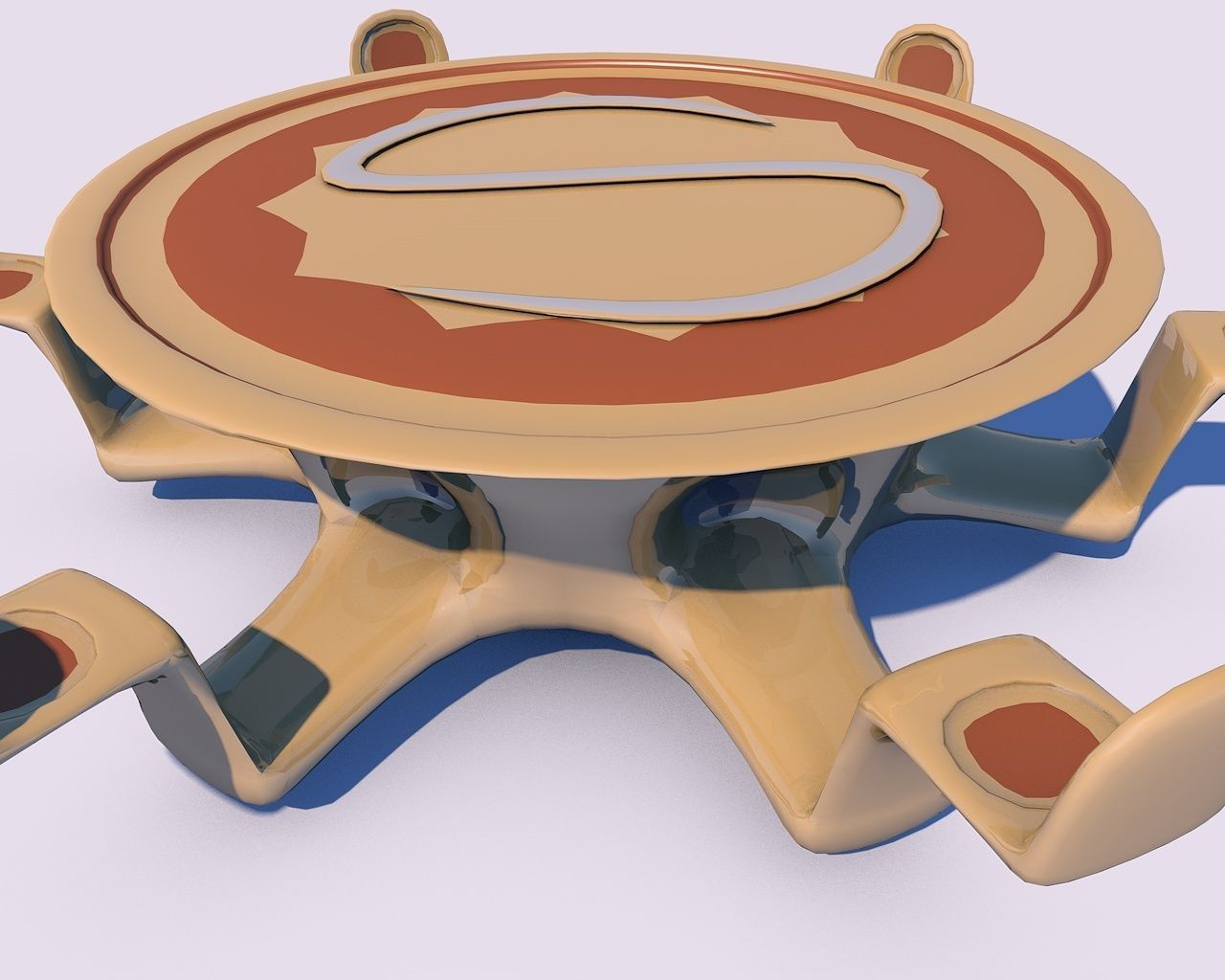SCI FI SEATS Low-poly 3D model_2