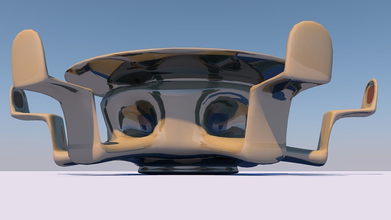 SCI FI SEATS Low-poly 3D model_4
