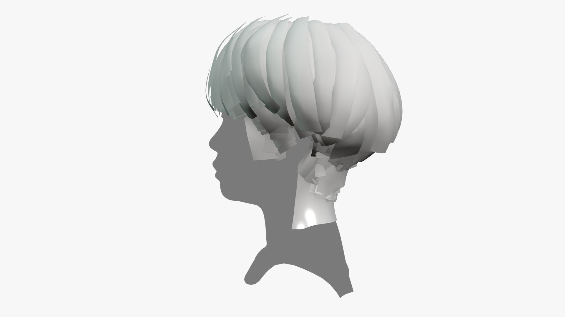 Female Hair - 011 3D model_10