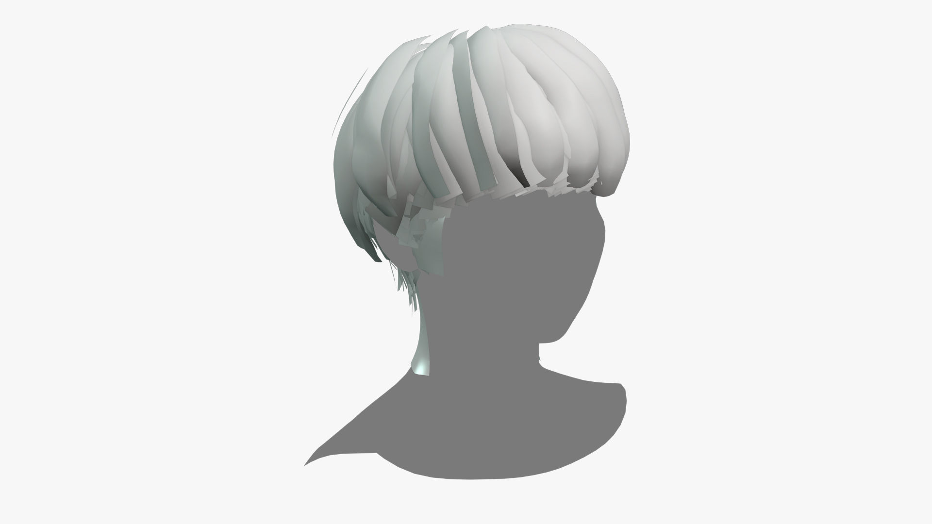 Female Hair - 011 3D model_7