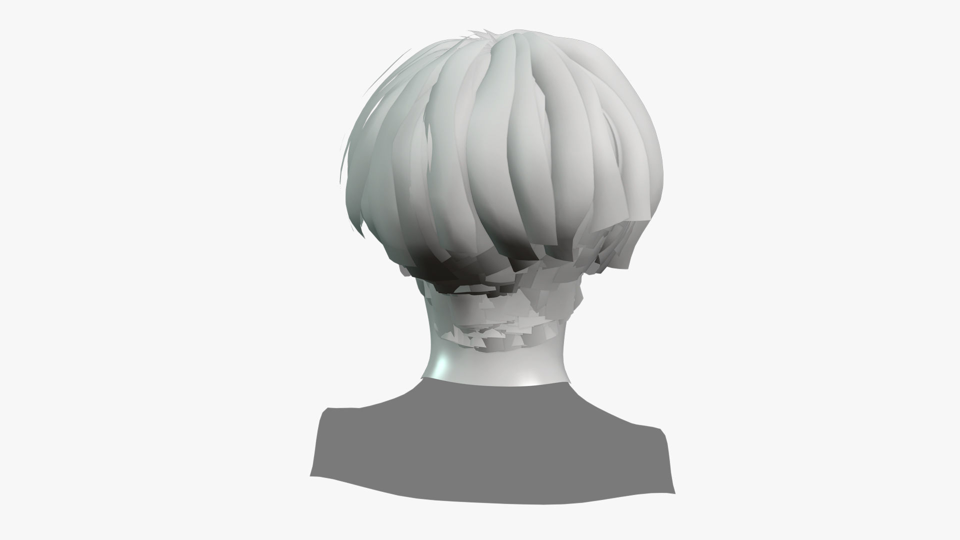 Female Hair - 011 3D model_9