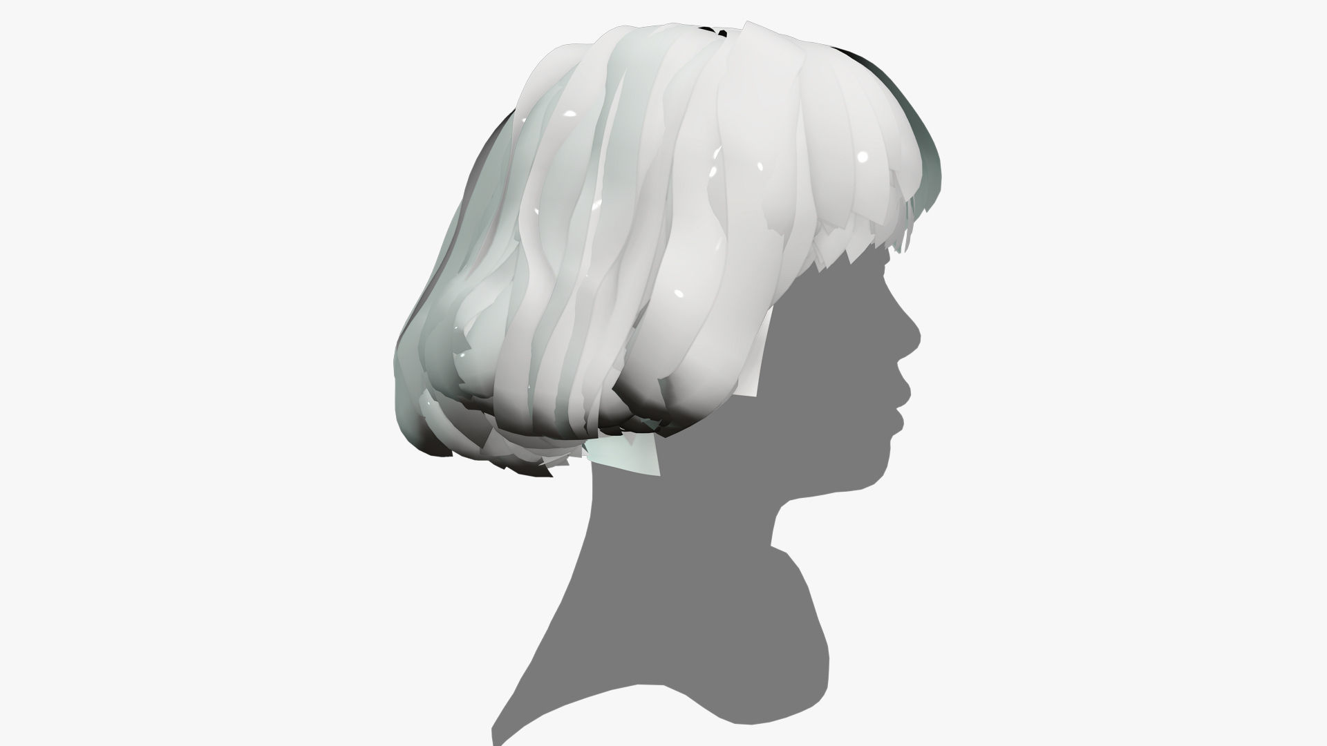 Female Hair - 012 3D model_8