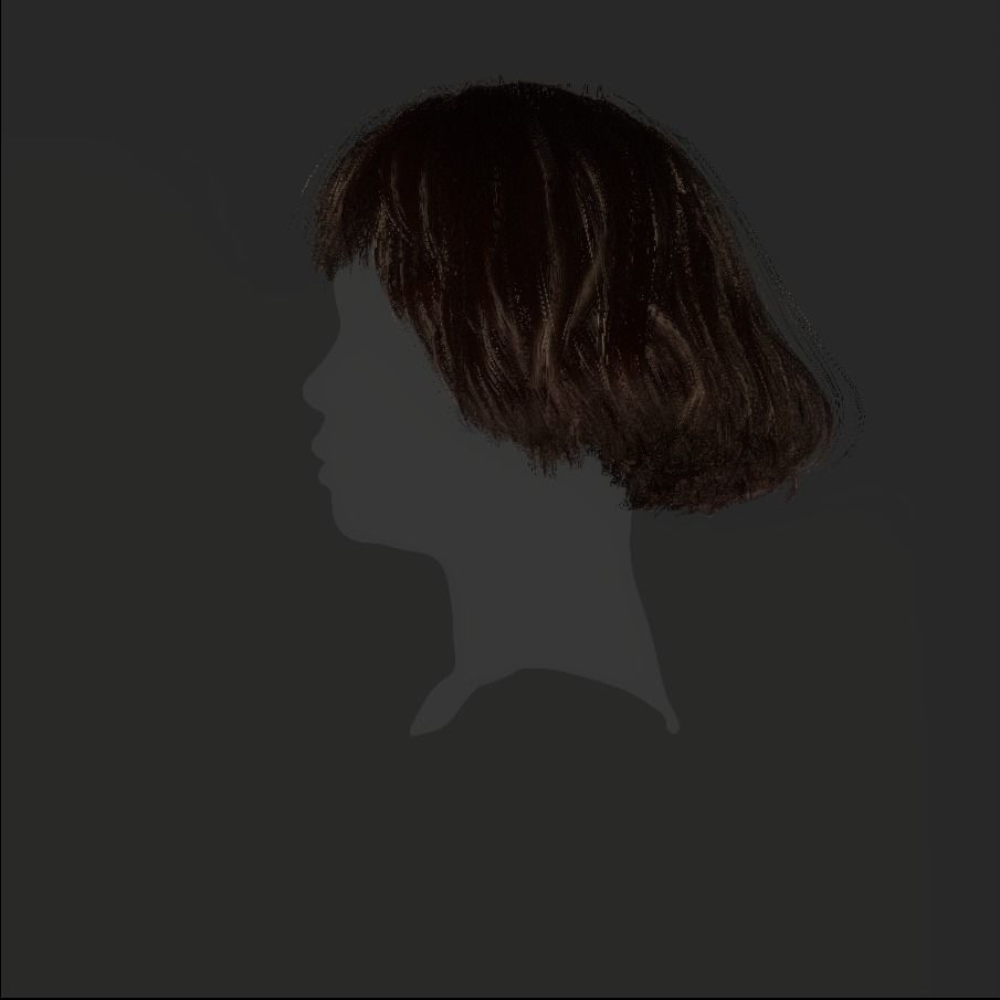 Female Hair - 012 3D model_20