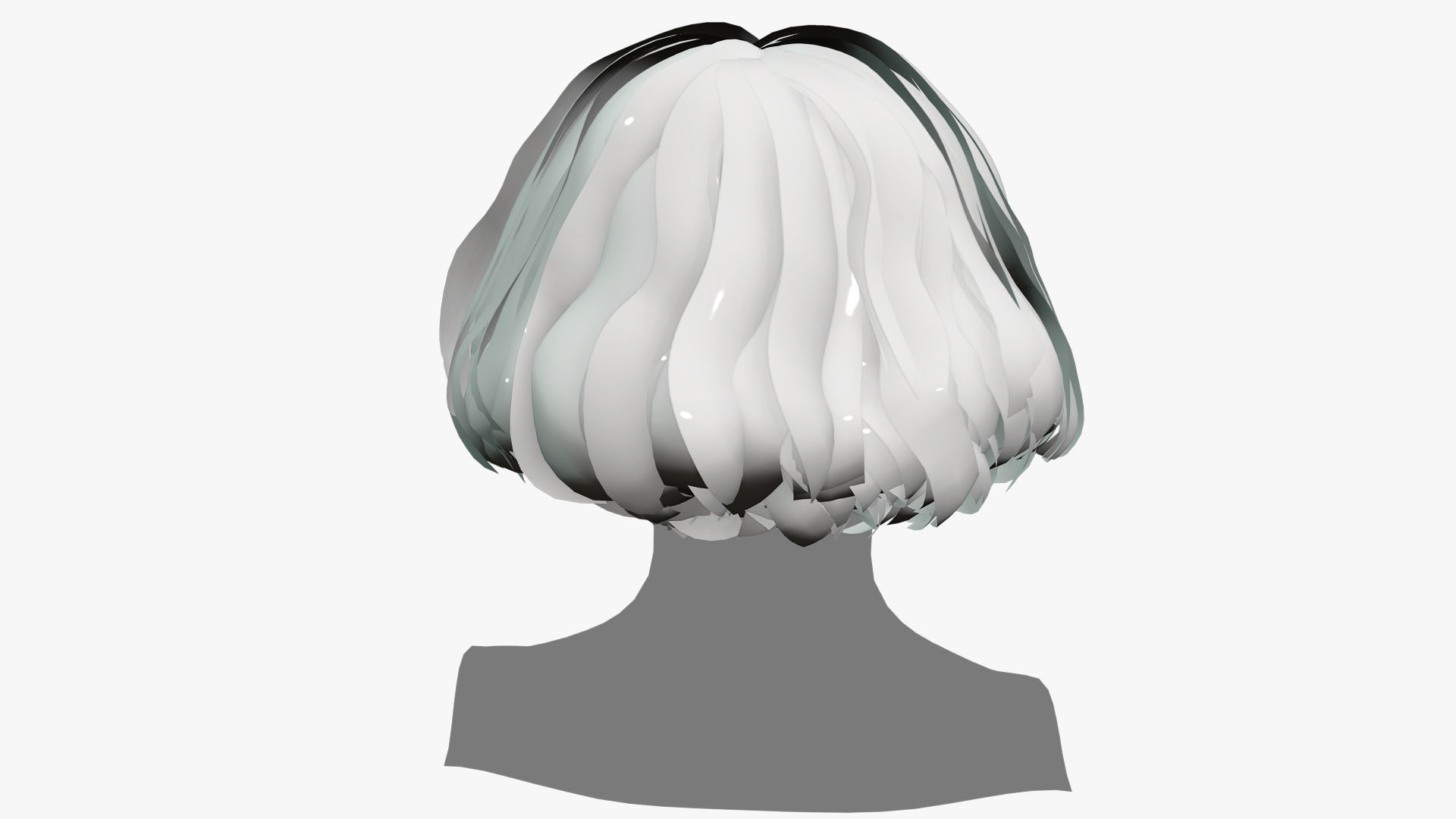 Female Hair - 012 3D model_9