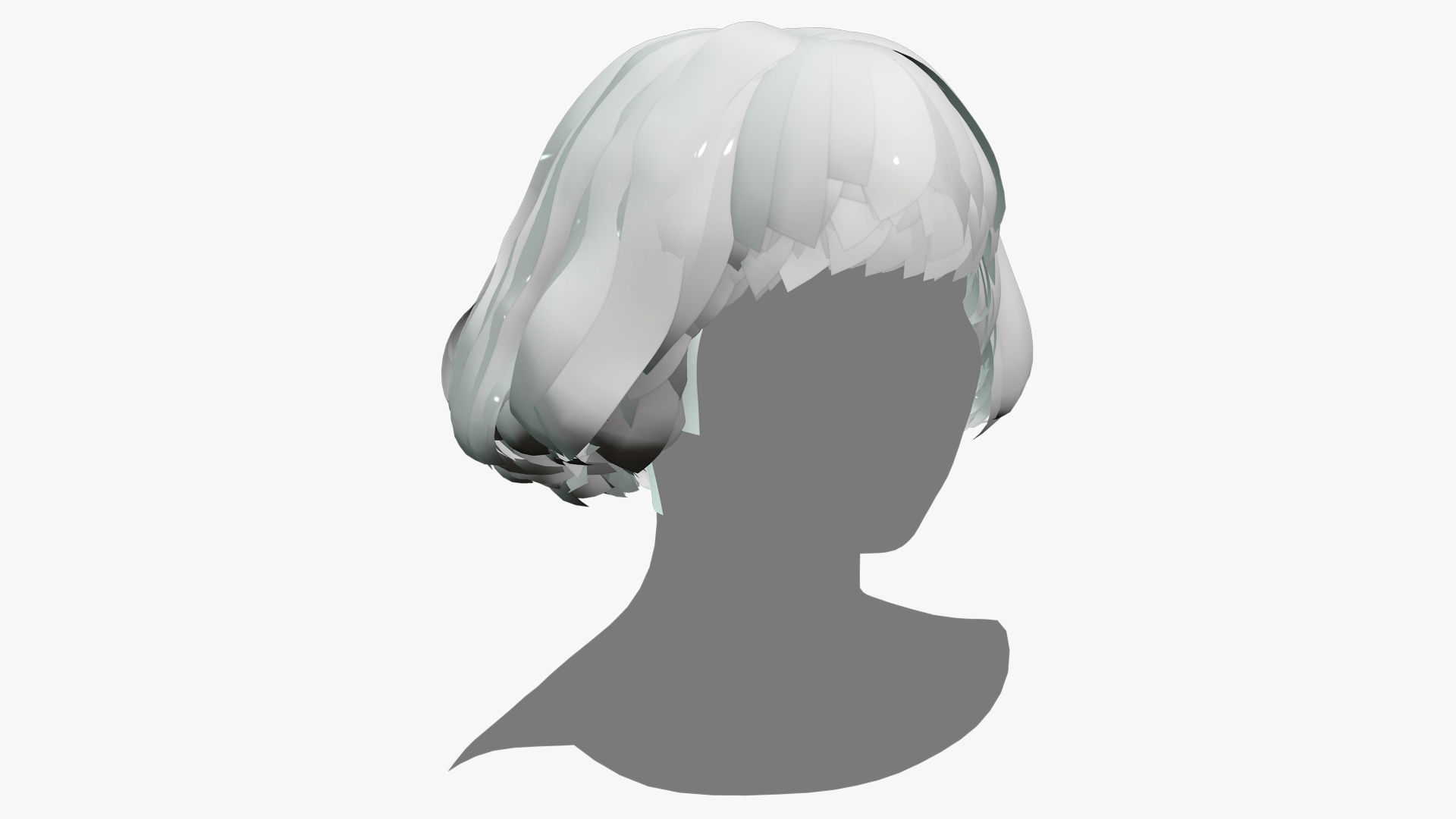 Female Hair - 012 3D model_7