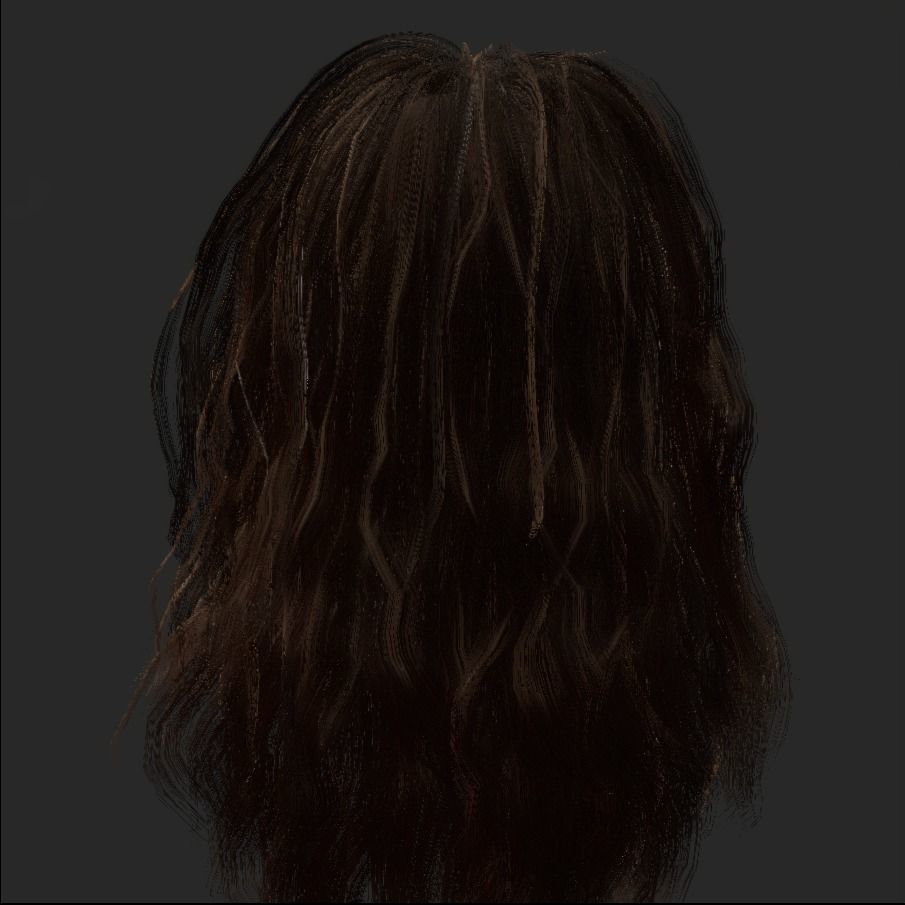 Female Hair - 013 3D model_19