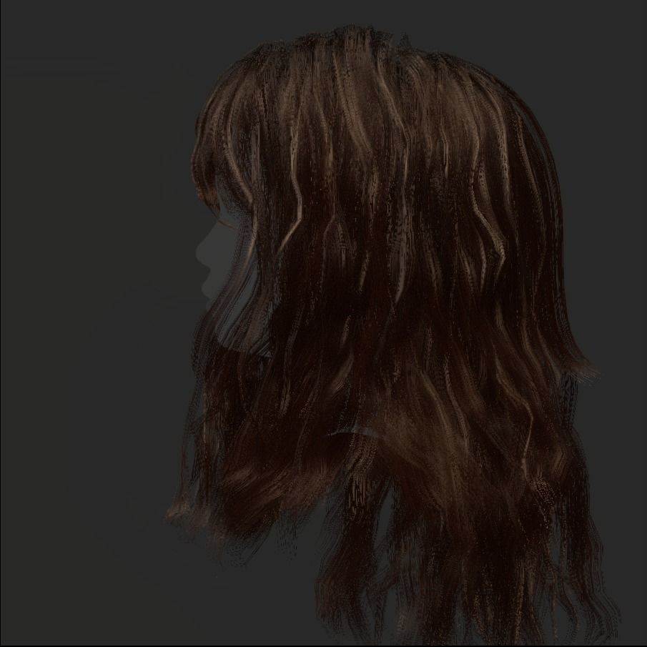 Female Hair - 013 3D model_20