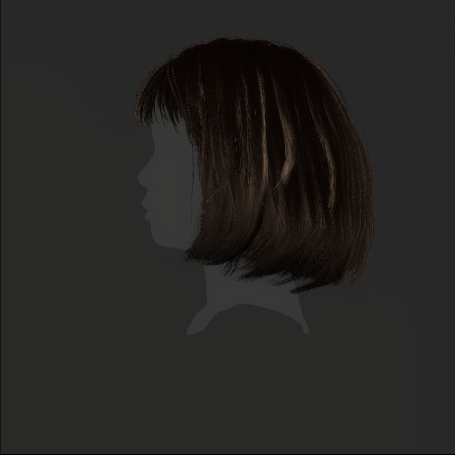 Female Hair - 014 3D model_20