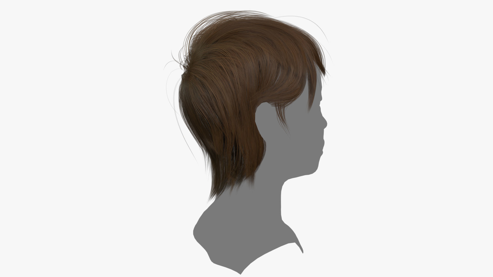 Female Hair - 015 3D model_3