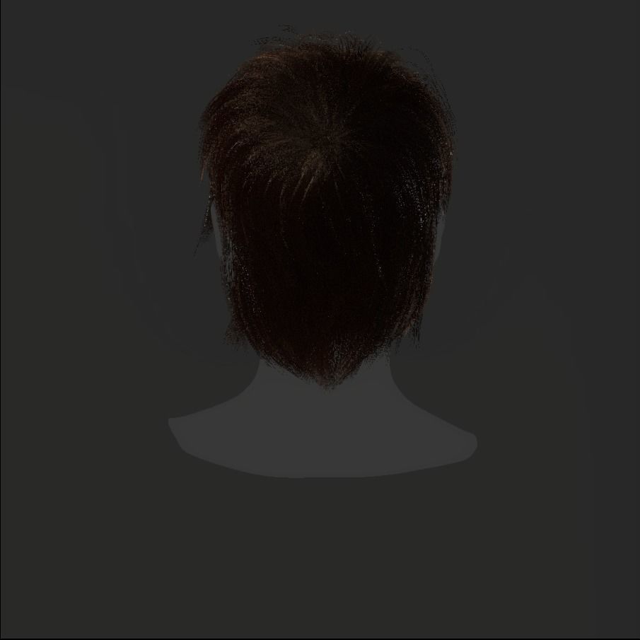 Female Hair - 015 3D model_19