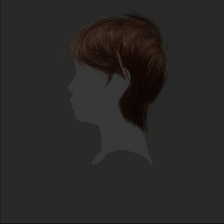 Female Hair - 015 3D model_20