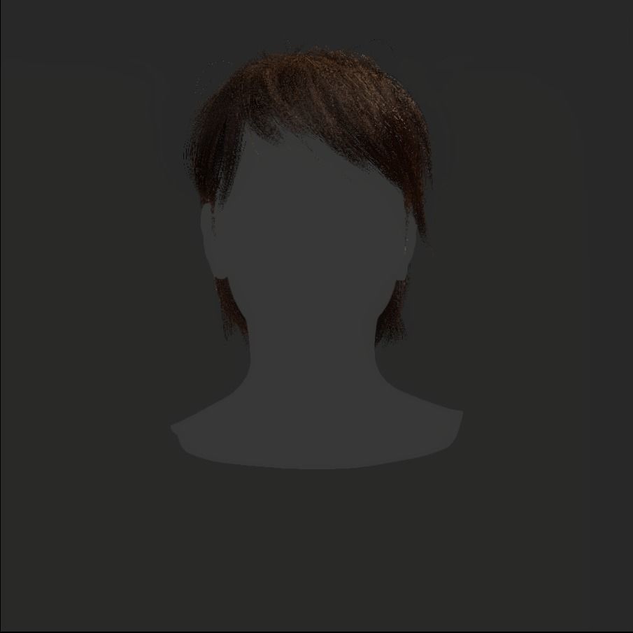 Female Hair - 015 3D model_16