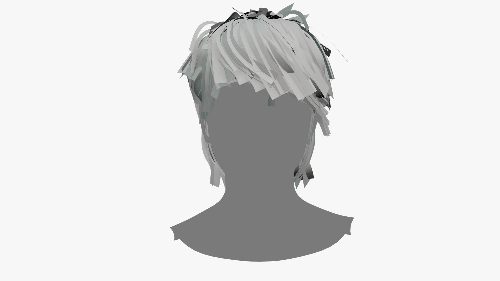 Female Hair - 015 3D model_6