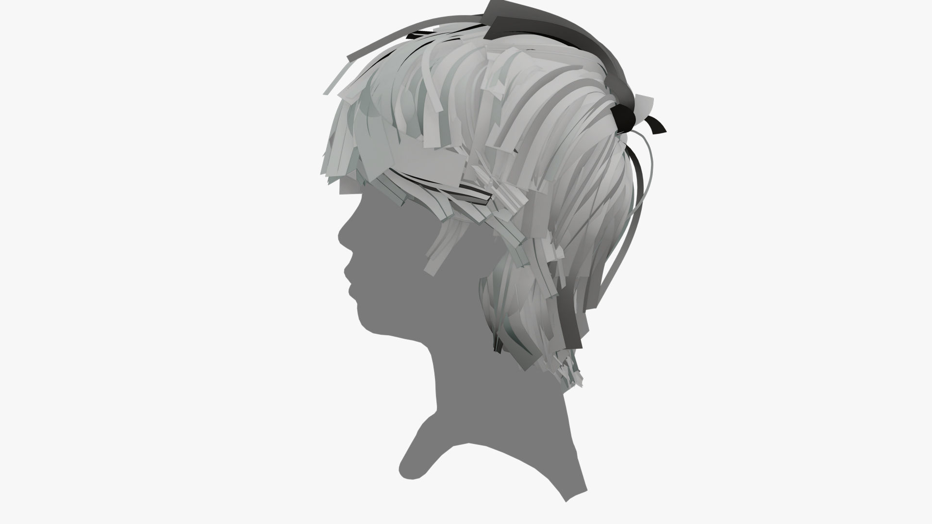 Female Hair - 015 3D model_10