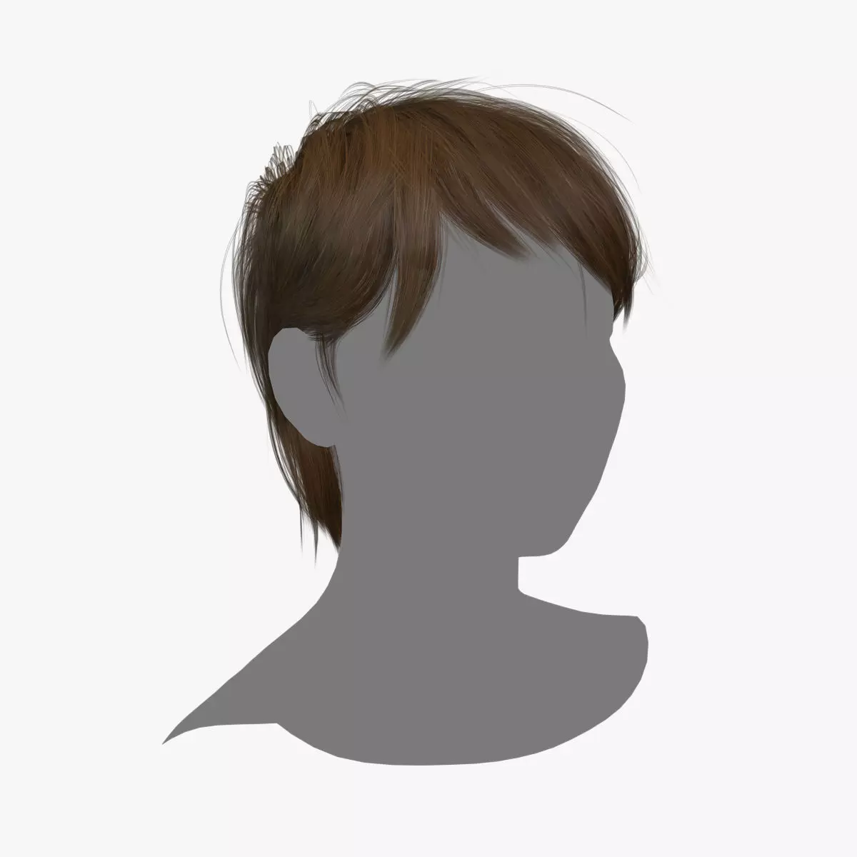 Female Hair - 015 3D model_0