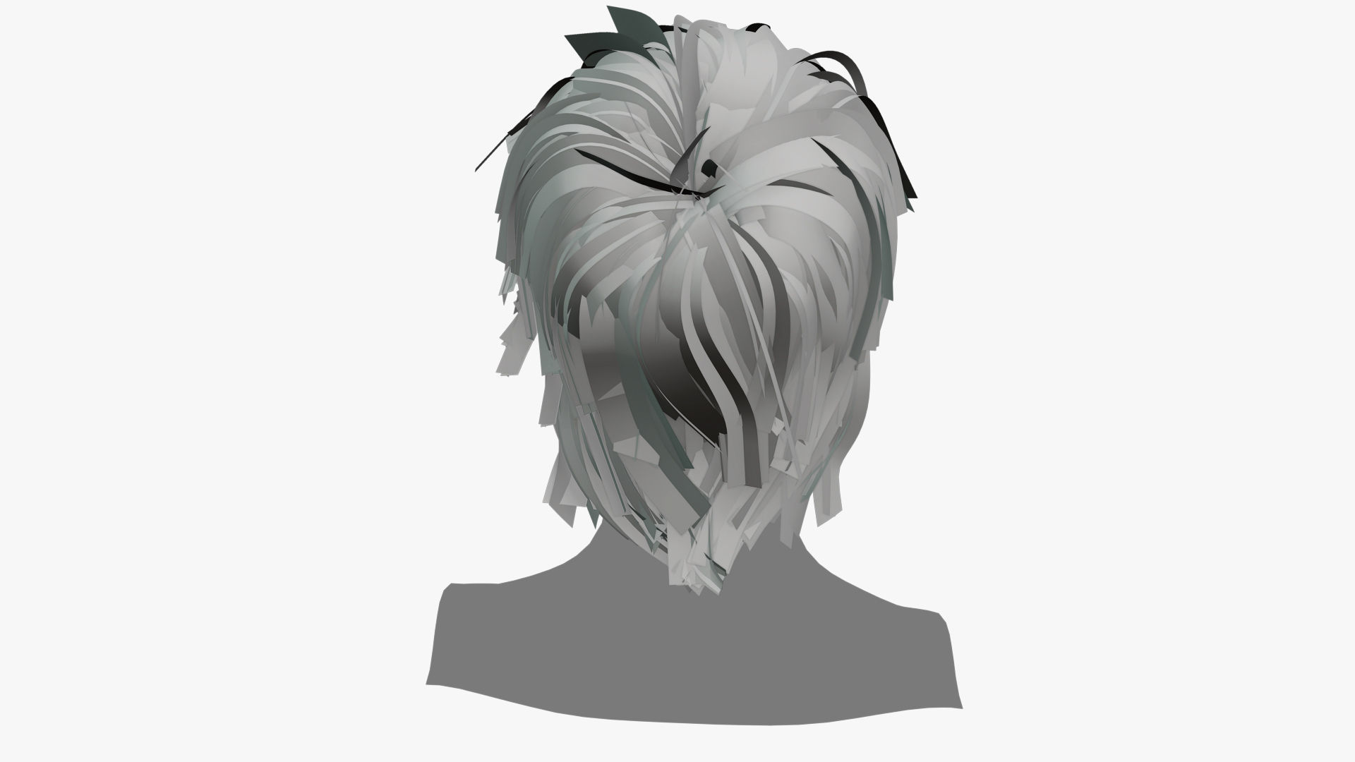 Female Hair - 015 3D model_9