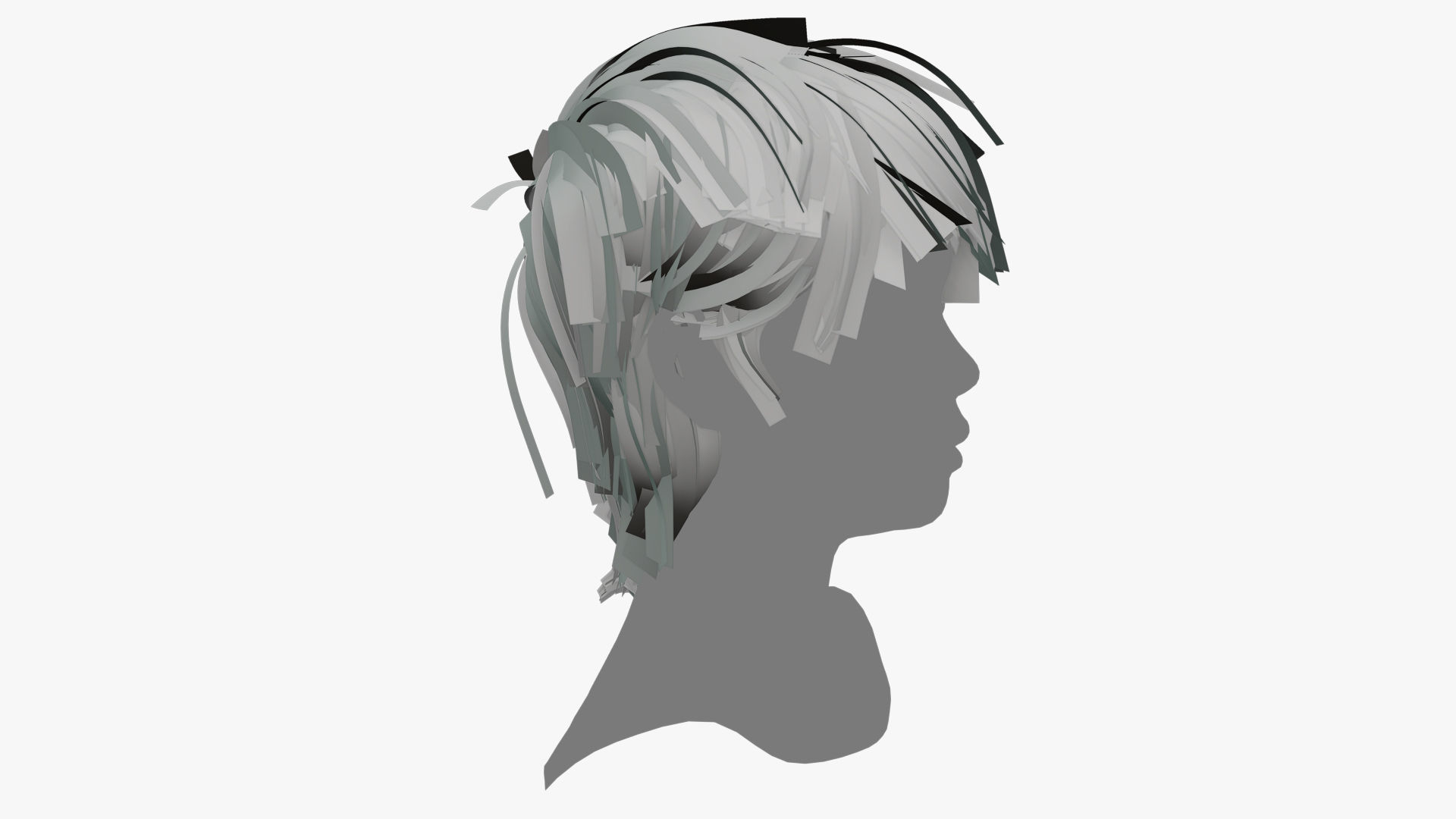 Female Hair - 015 3D model_8