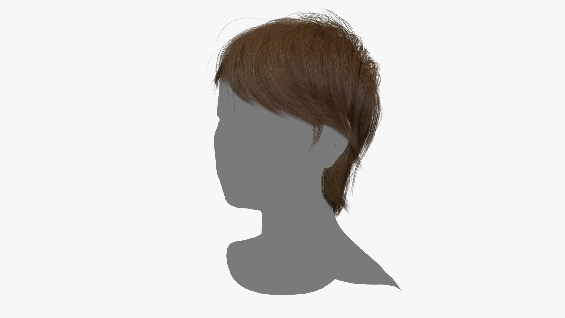 Female Hair - 015 3D model_5