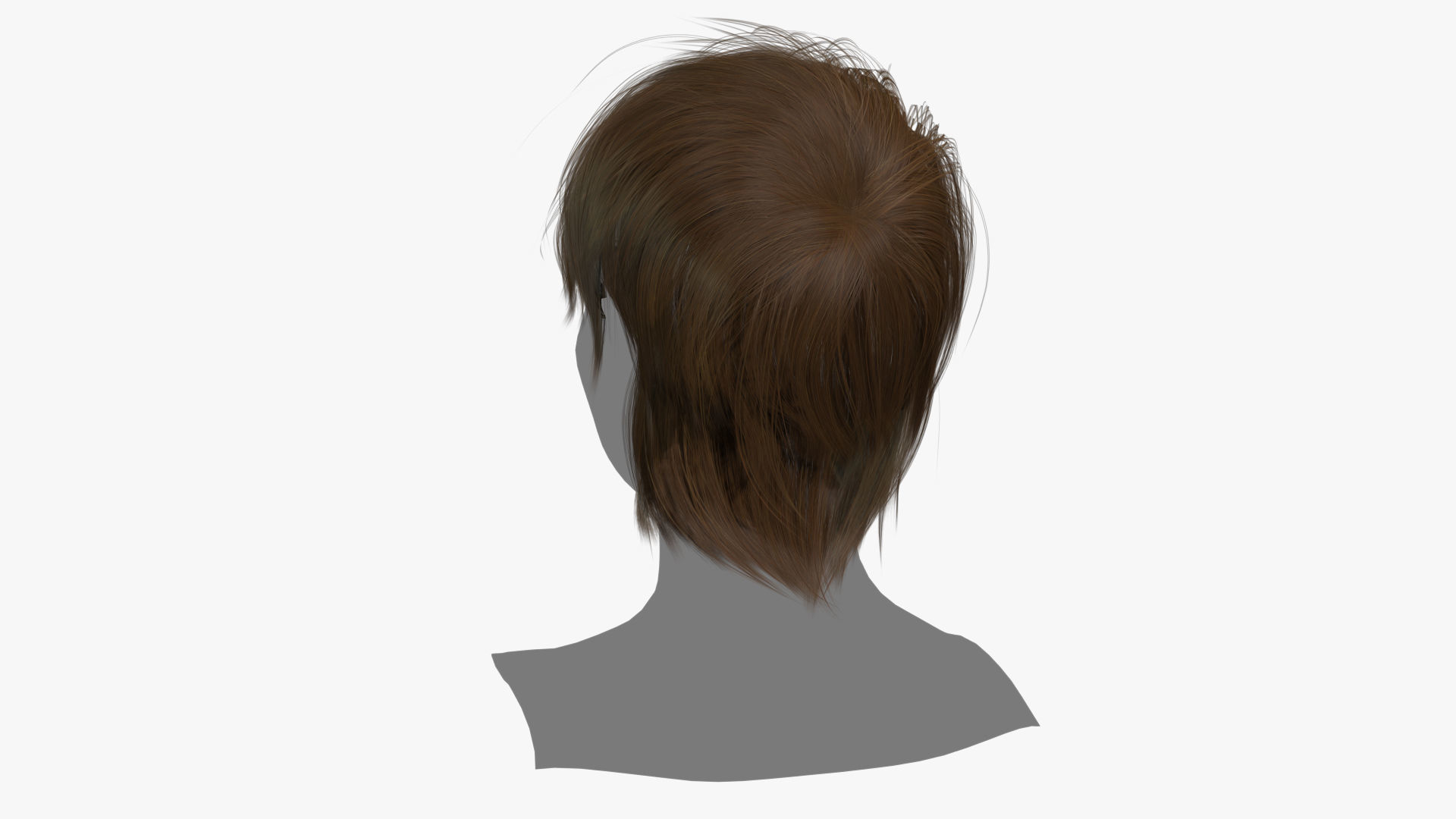Female Hair - 015 3D model_4