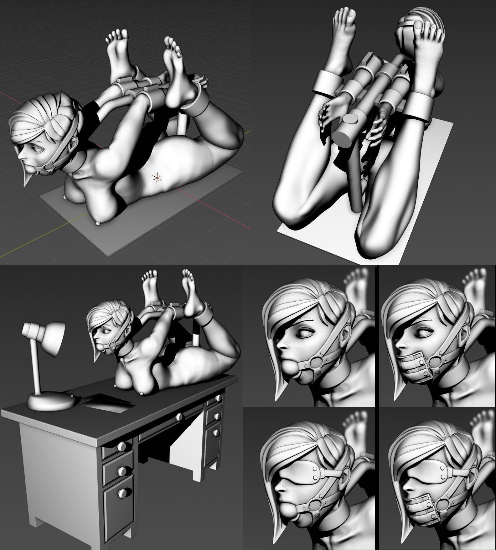 Bondage Secretary 3D print model_1