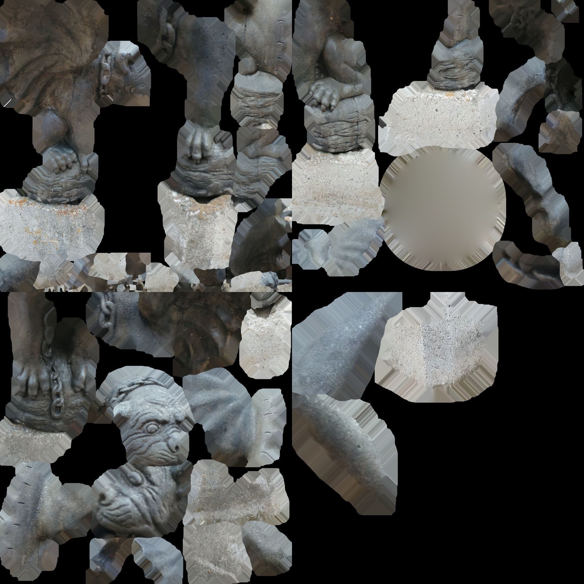 Gargoyle Cement Sculpture Free 3D model_3
