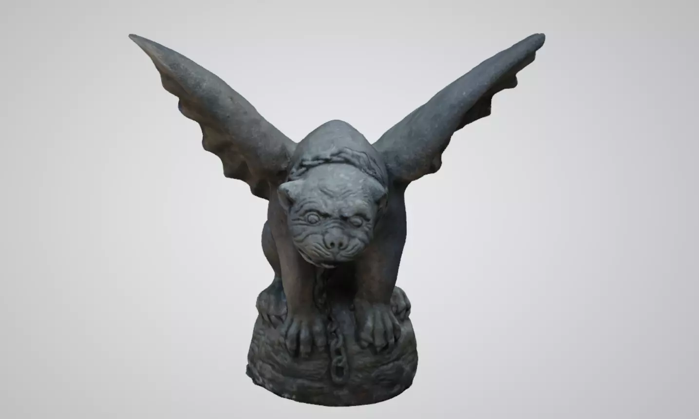 Gargoyle Cement Sculpture Free 3D model_0