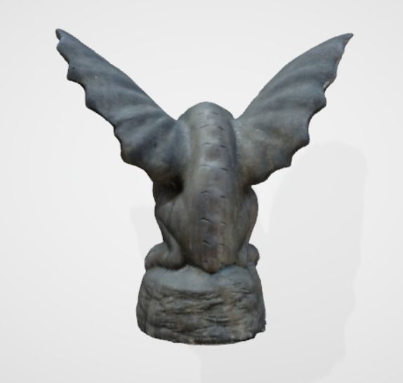 Gargoyle Cement Sculpture Free 3D model_2