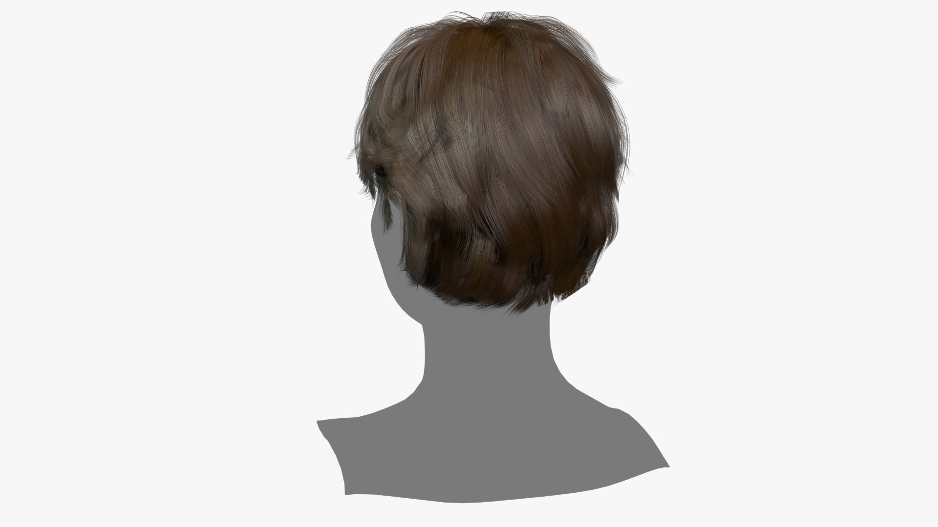 Female Hair - 017 3D model_4