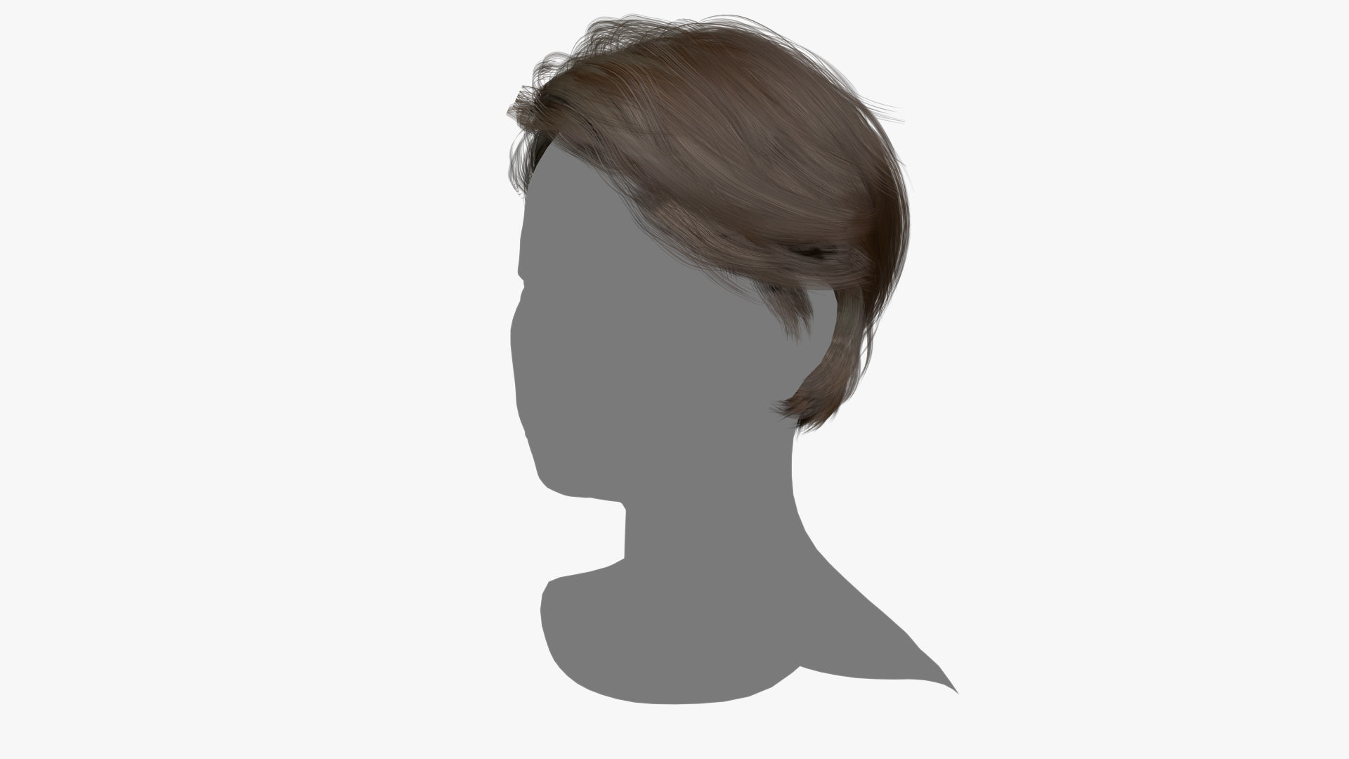 Female Hair - 017 3D model_5