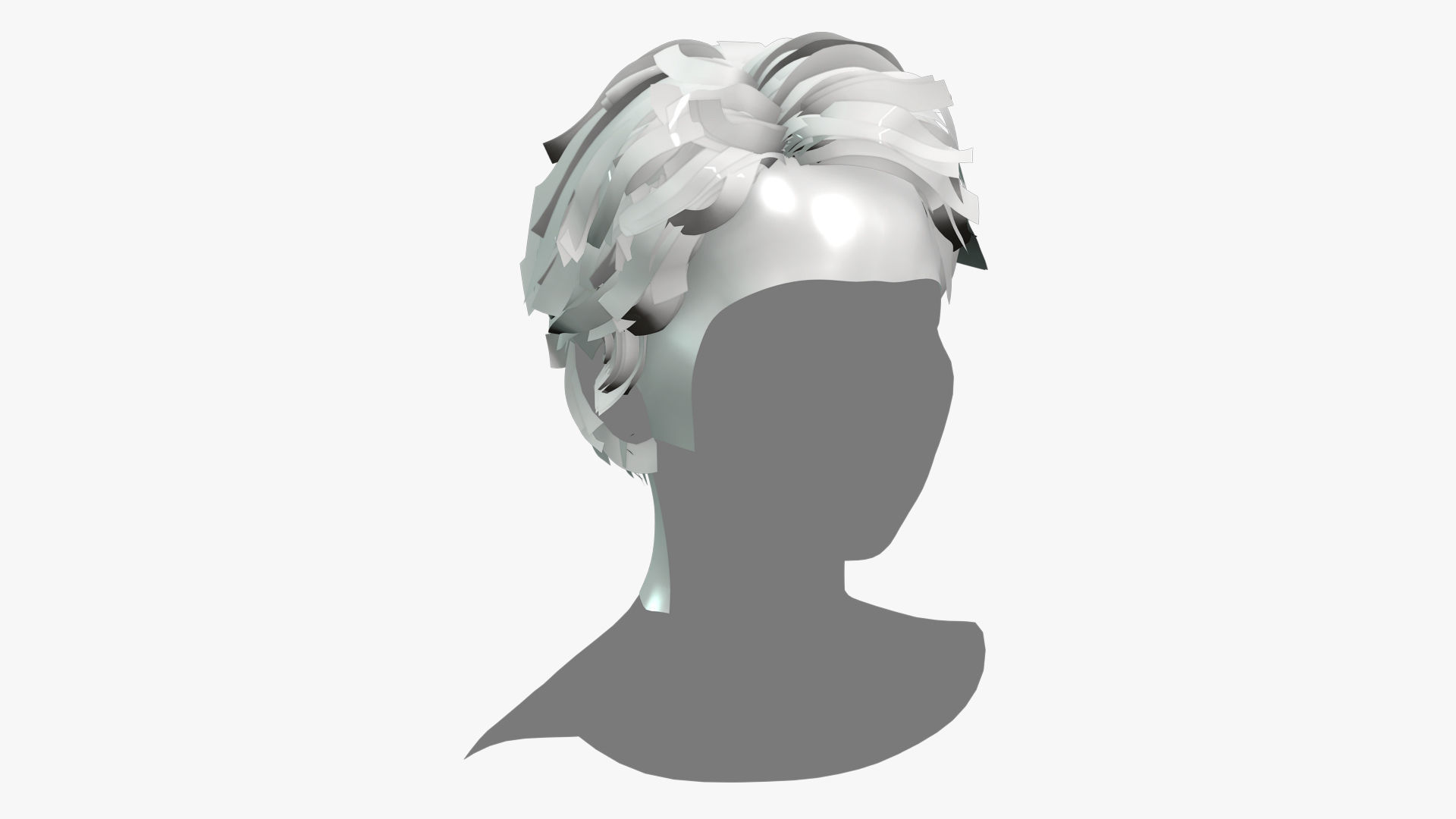 Female Hair - 017 3D model_7