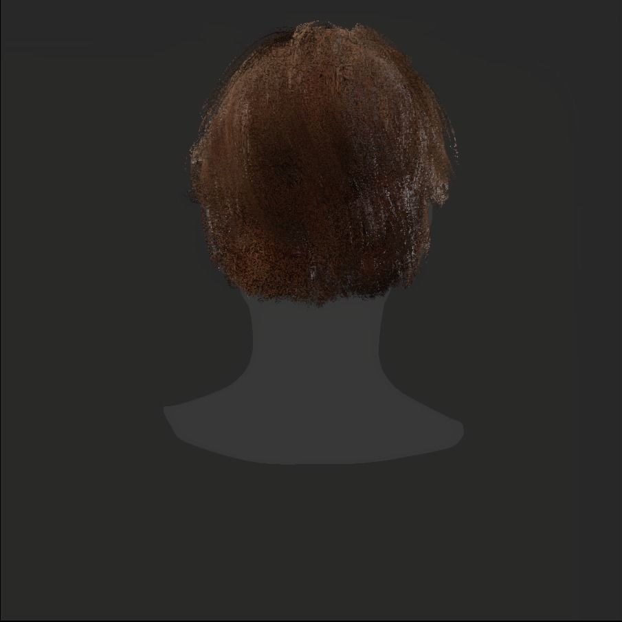 Female Hair - 017 3D model_19