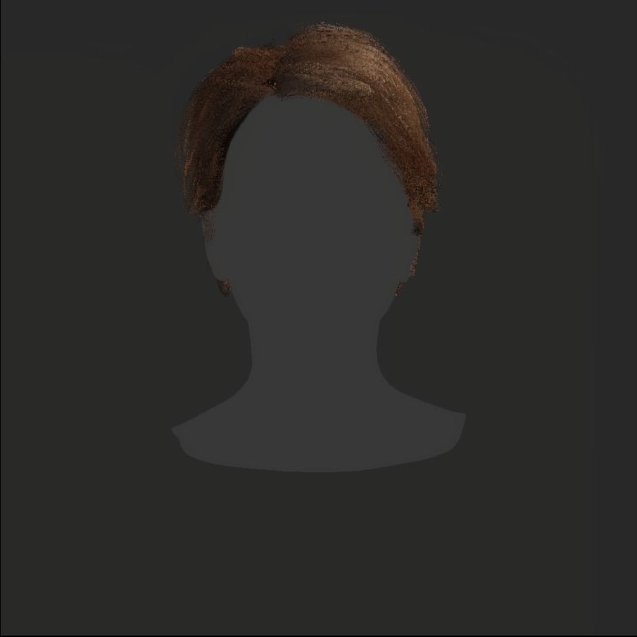 Female Hair - 017 3D model_16