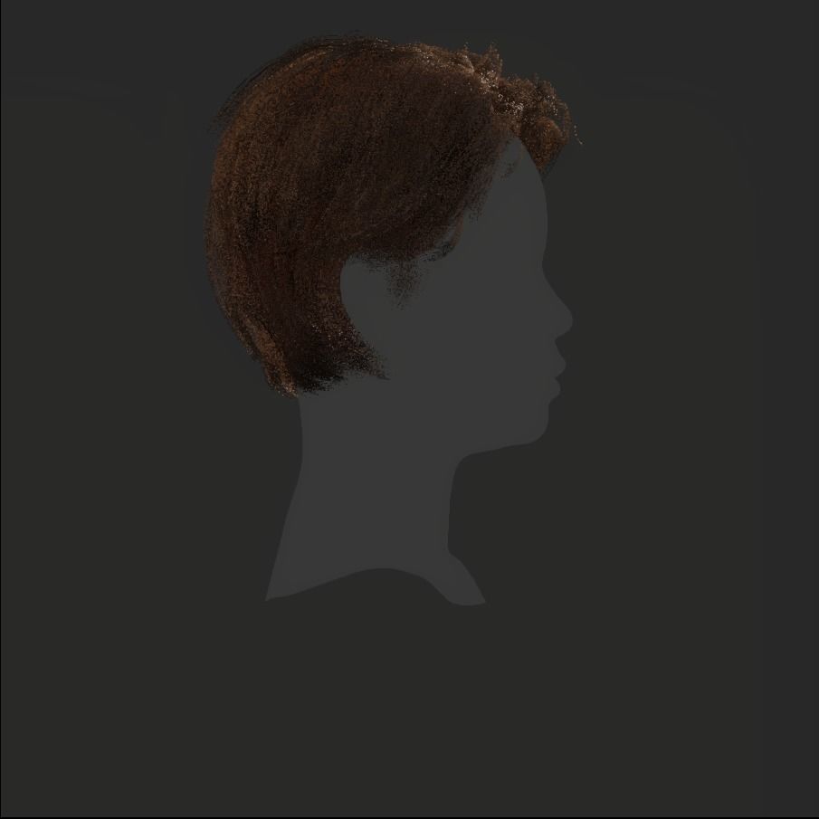Female Hair - 017 3D model_18