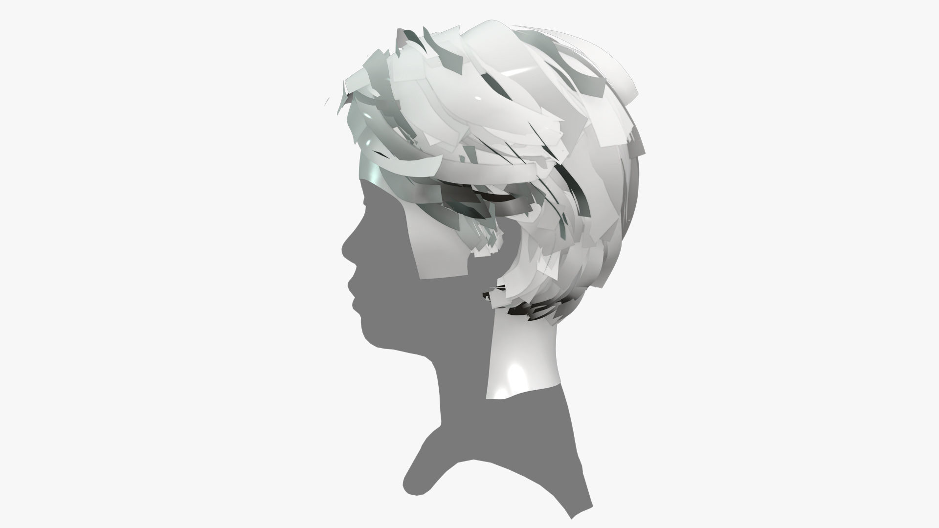 Female Hair - 017 3D model_10