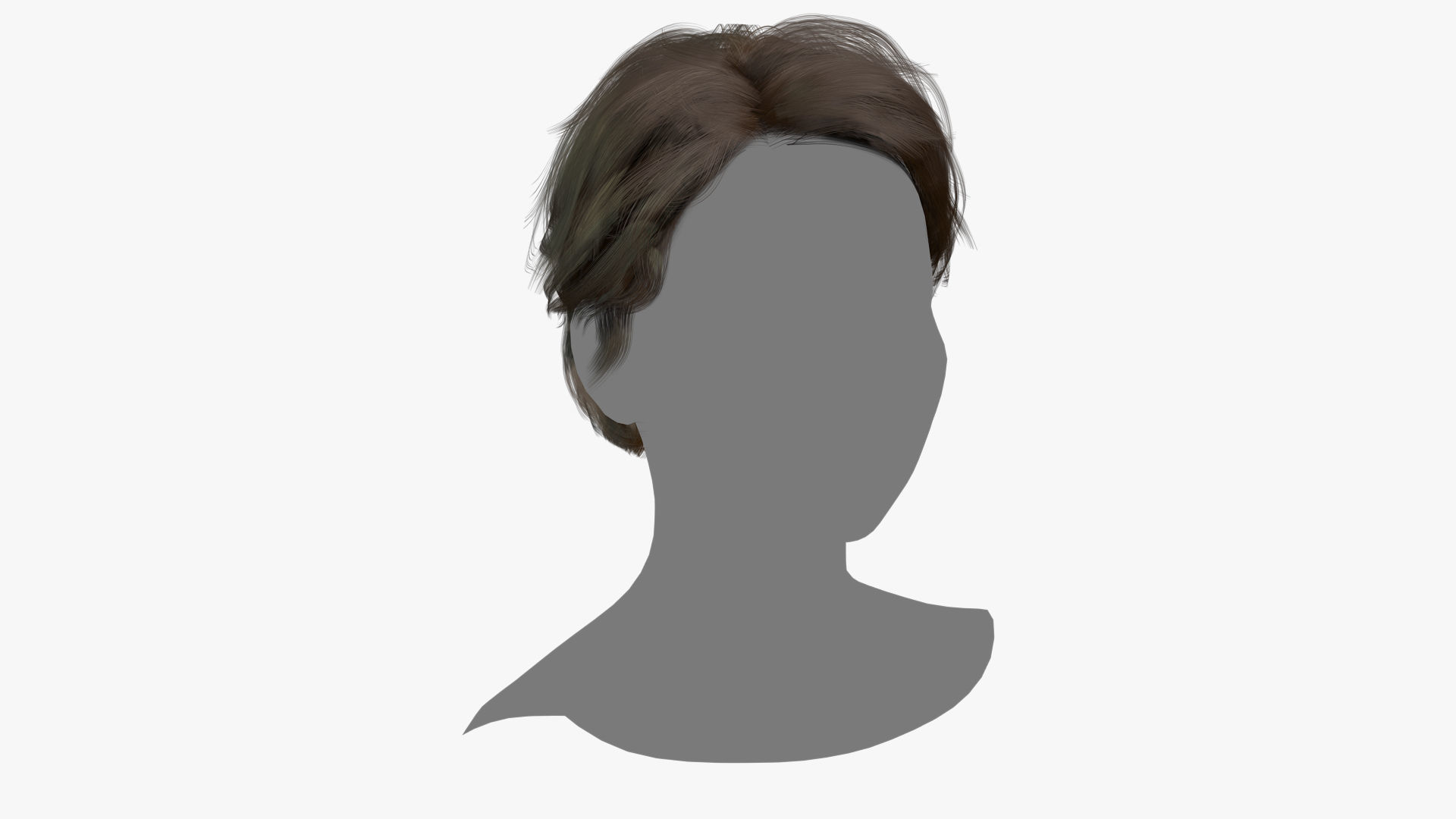 Female Hair - 017 3D model_2