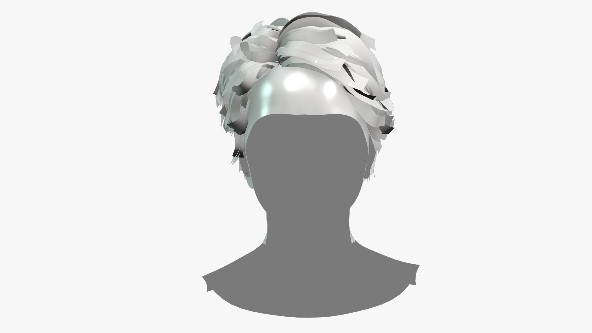 Female Hair - 017 3D model_6