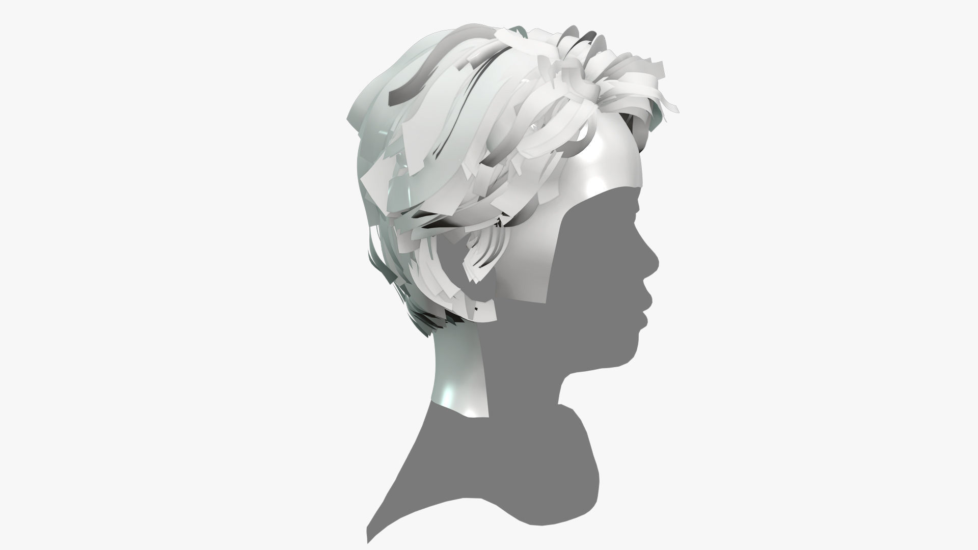 Female Hair - 017 3D model_8