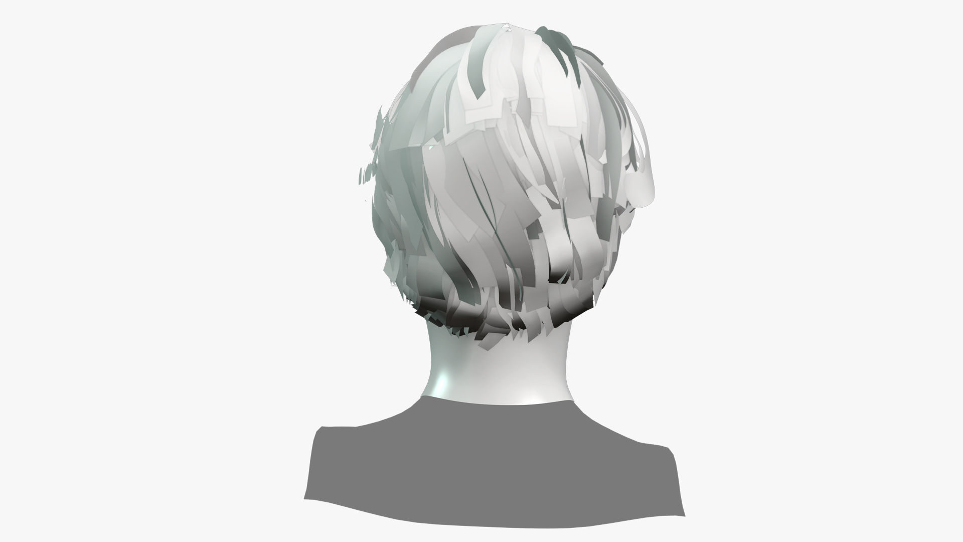Female Hair - 017 3D model_9