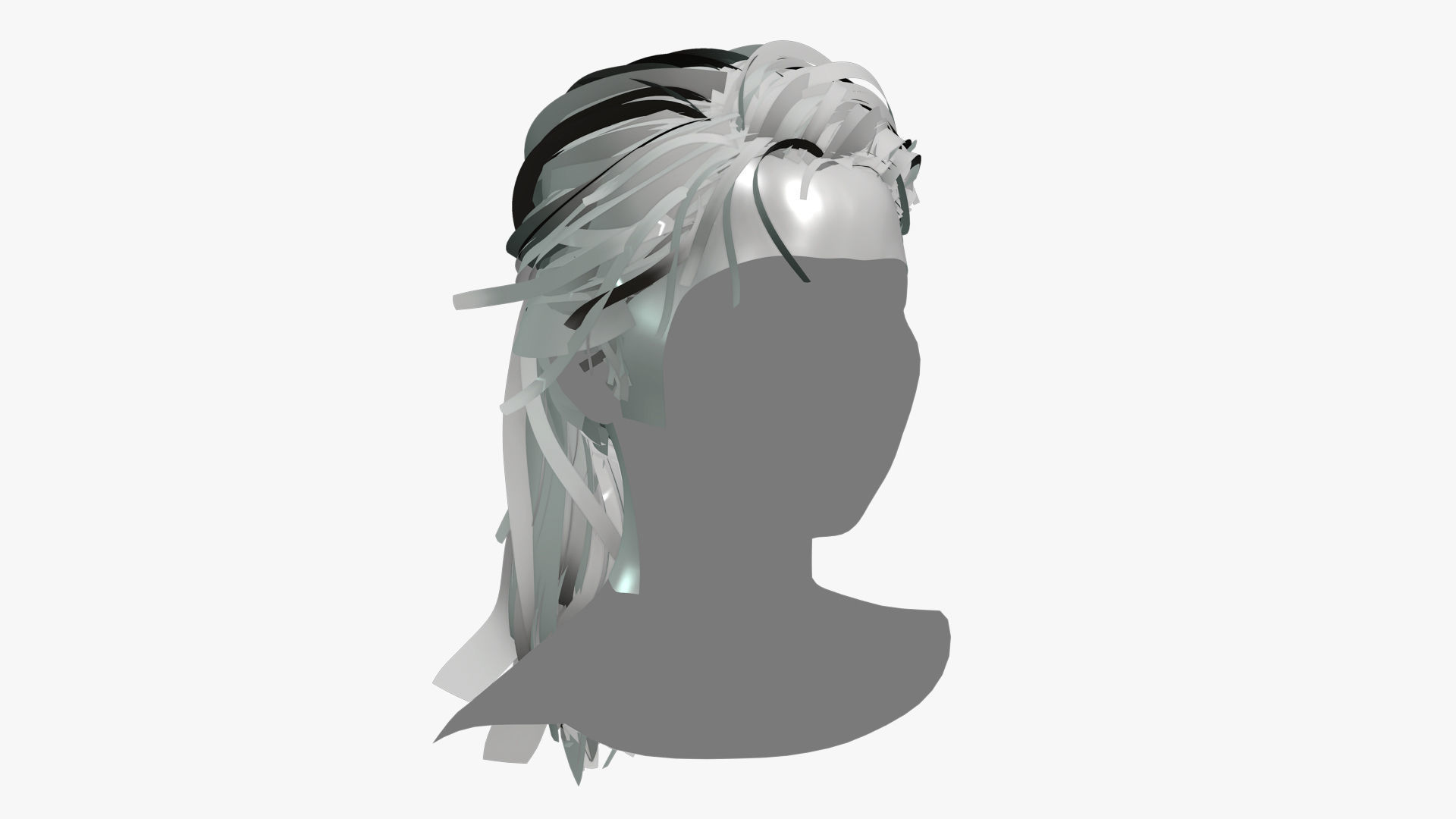 Female Hair - 020 3D model_7