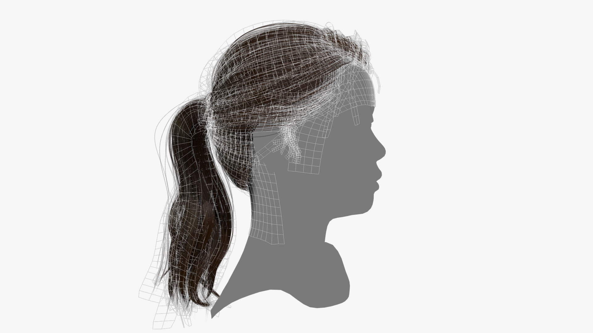 Female Hair - 020 3D model_13