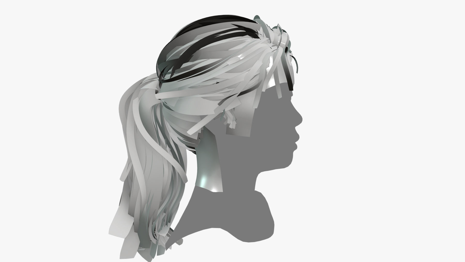 Female Hair - 020 3D model_8